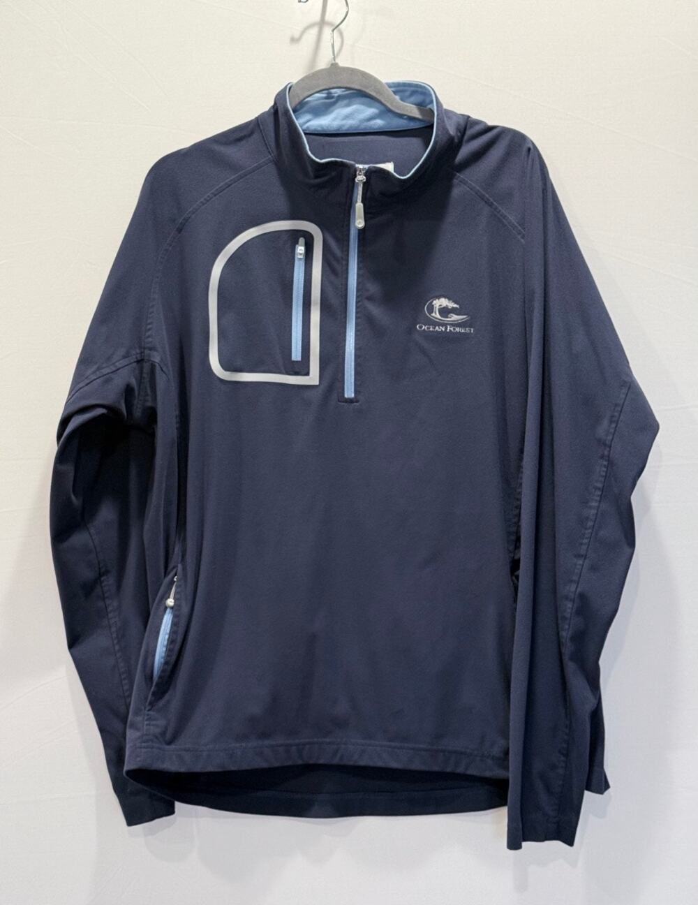Peter Millar Men's Ocean Forest Fleece Pullover Golf Preppy Fall Layer